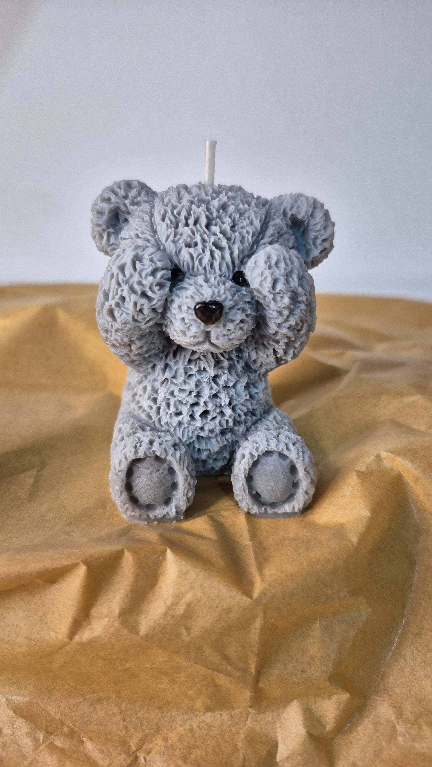 Teddybär Kerze - Handgemacht