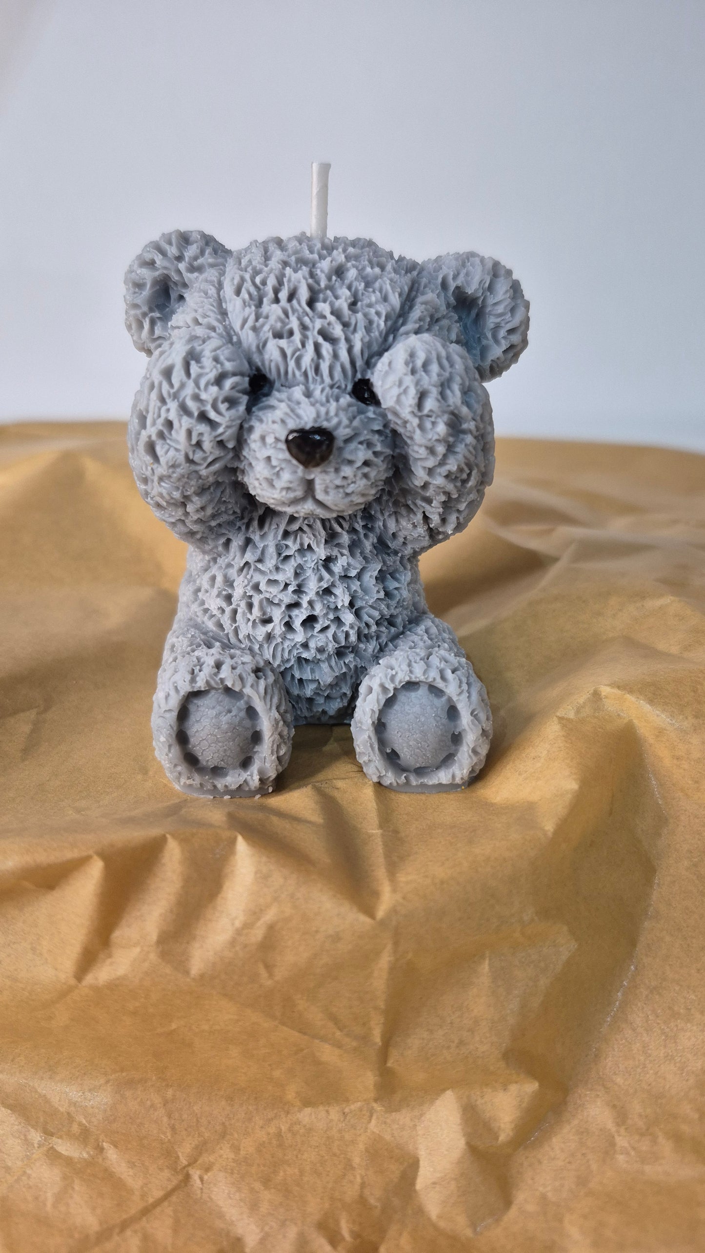 Teddybär Kerze - Handgemacht